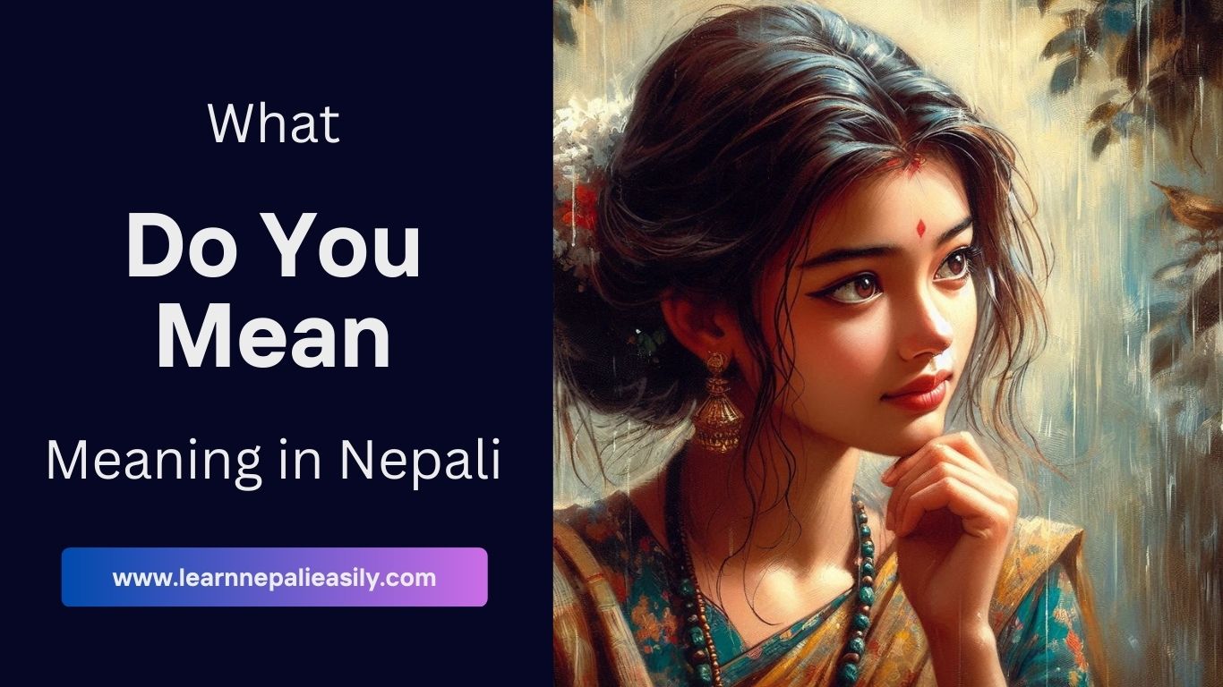 What Do You Mean Meaning in Nepali